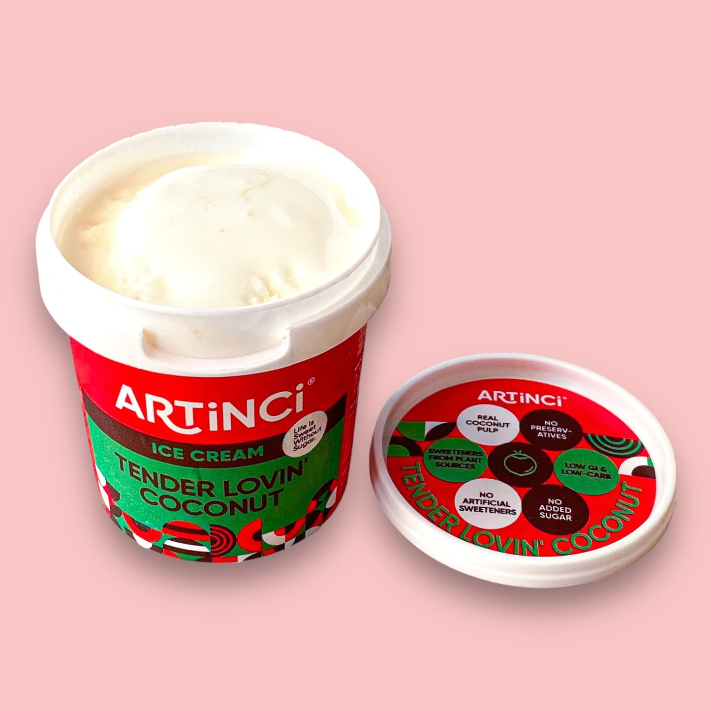 sugarless tender coconut ice cream