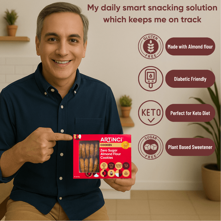 Assorted Sugar free cookies box - Diabetic friendly, Low carb, Guilt - free tea - time snack - Artincisugar - freediabetic - friendlyweightloss