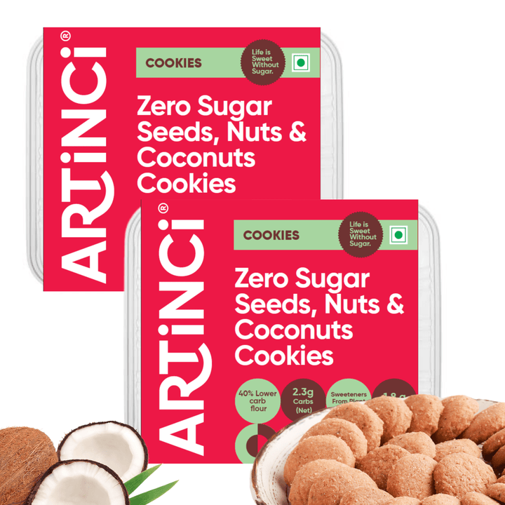 Coconut, Seed & Nut Cookies - Sugar Free, Diabetic Friendly - Artincisugar - freediabetic - friendlyweightloss