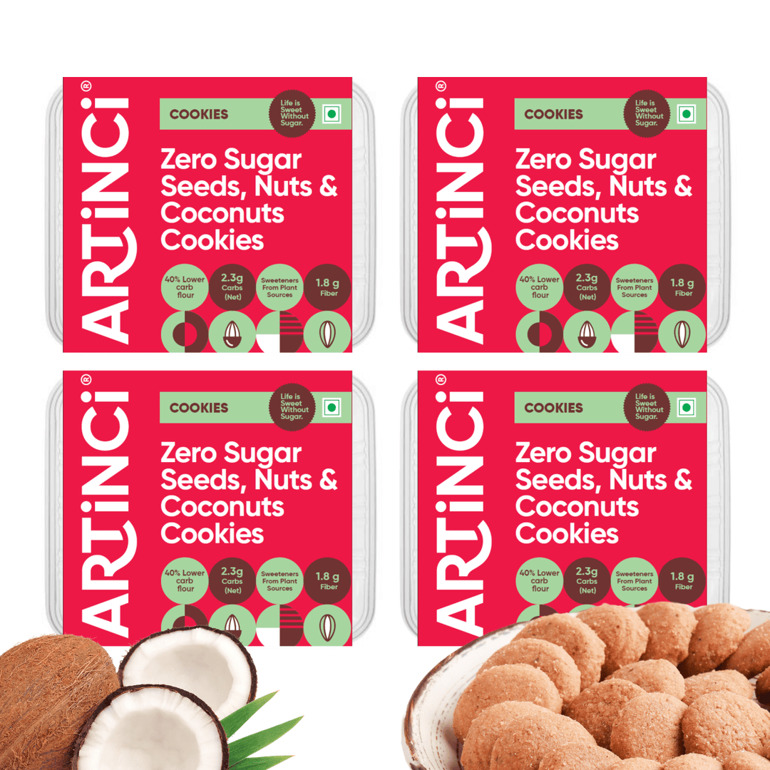 Coconut, Seed & Nut Cookies - Sugar Free, Diabetic Friendly - Artincisugar - freediabetic - friendlyweightloss
