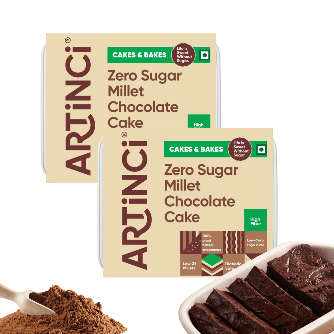 Eggless Millet Chocolate Cake - Sugar Free, Diabetic Friendly (150g) - Artinci#sugar - free##diabetic - friendly##weightloss#