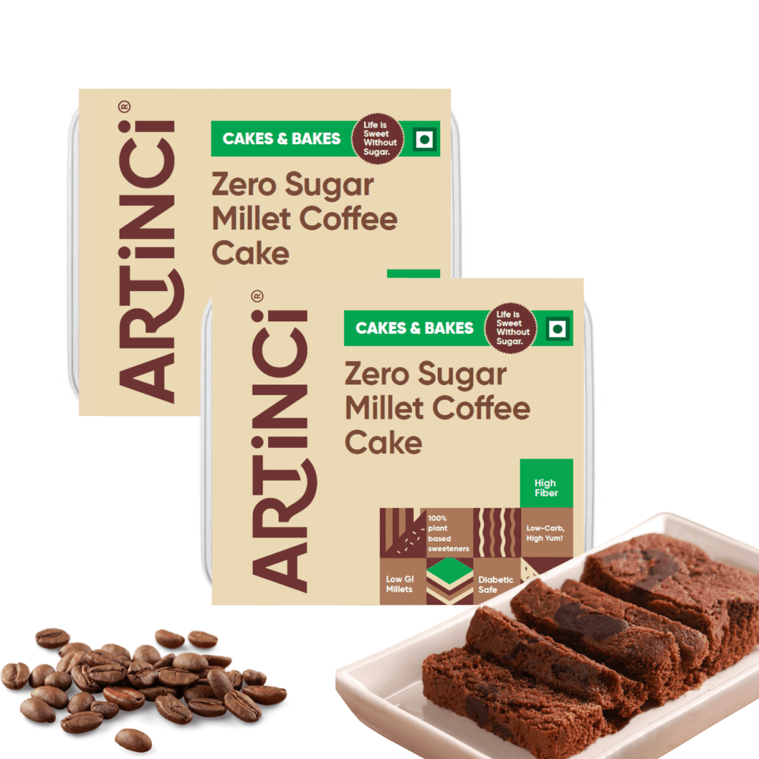 Eggless Millet Coffee Cake - Low Carb, Sugar Free, Diabetic Friendly - Artinci#sugar - free##diabetic - friendly##weightloss#