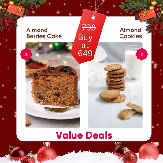 Gluten Free Combo - Berries Cake (150g) & Almond Cookies (185g) - Artinci#sugar-free##diabetic-friendly##weightloss#