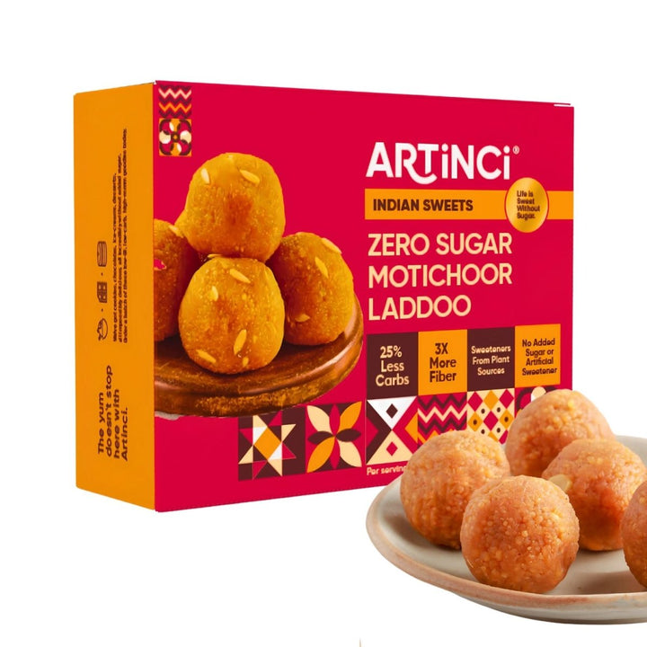 🎁 Motichoor Ladoo | Made with desi ghee | Sugar free | Diabetic Friendly - 200g - Artinci#sugar - free##diabetic - friendly##weightloss#
