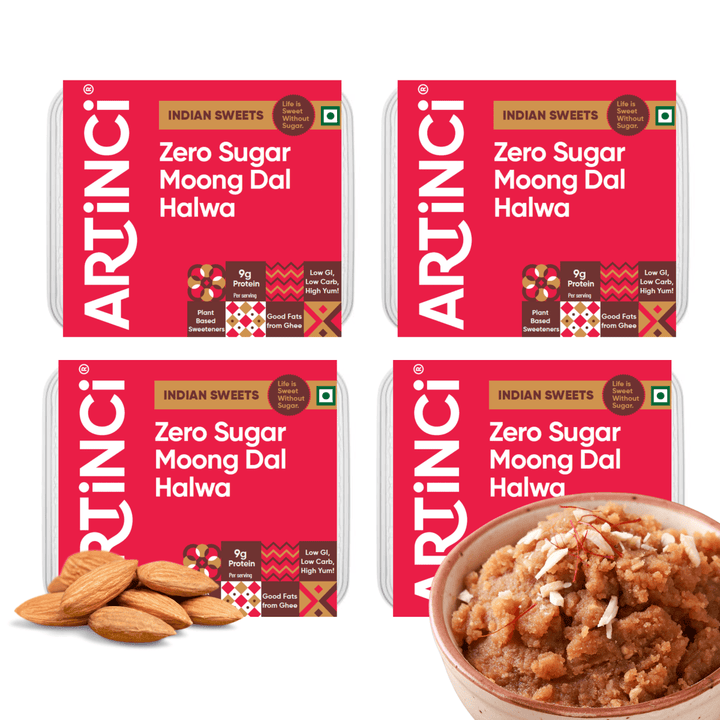 Pure Ghee Moong Dal Halwa | High Protein | Sugar Free, Diabetic Friendly - Artinci#sugar - free##diabetic - friendly##weightloss#