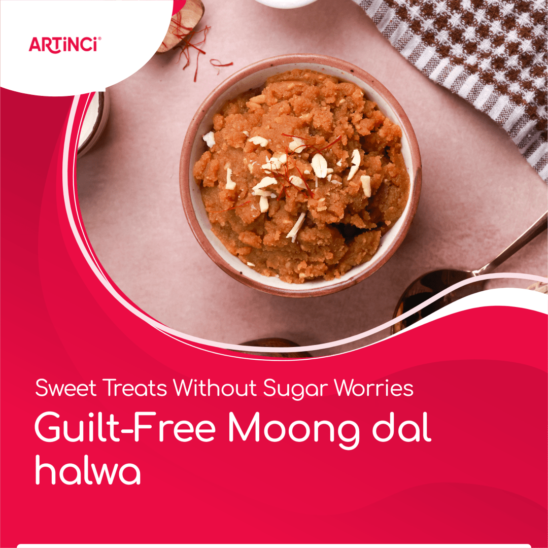 Pure Ghee Moong Dal Halwa | High Protein | Sugar Free, Diabetic Friendly - Artinci#sugar - free##diabetic - friendly##weightloss#