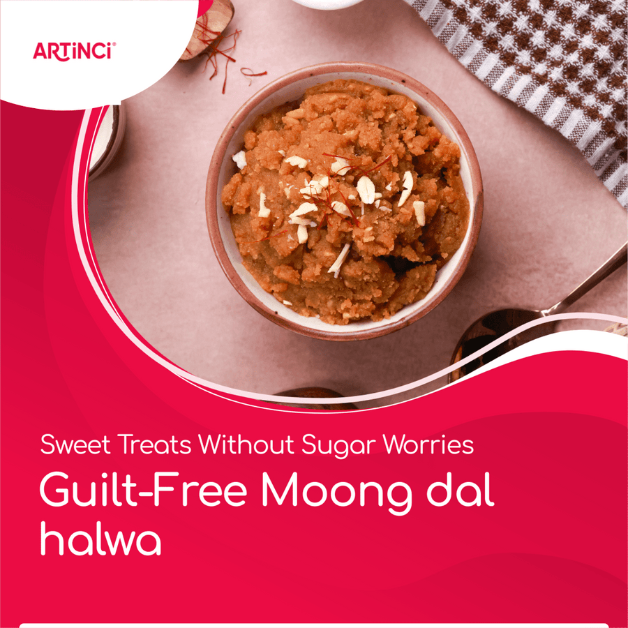 Pure Ghee Moong Dal Halwa | High Protein | Sugar Free, Diabetic Friendly - Artinci#sugar - free##diabetic - friendly##weightloss#