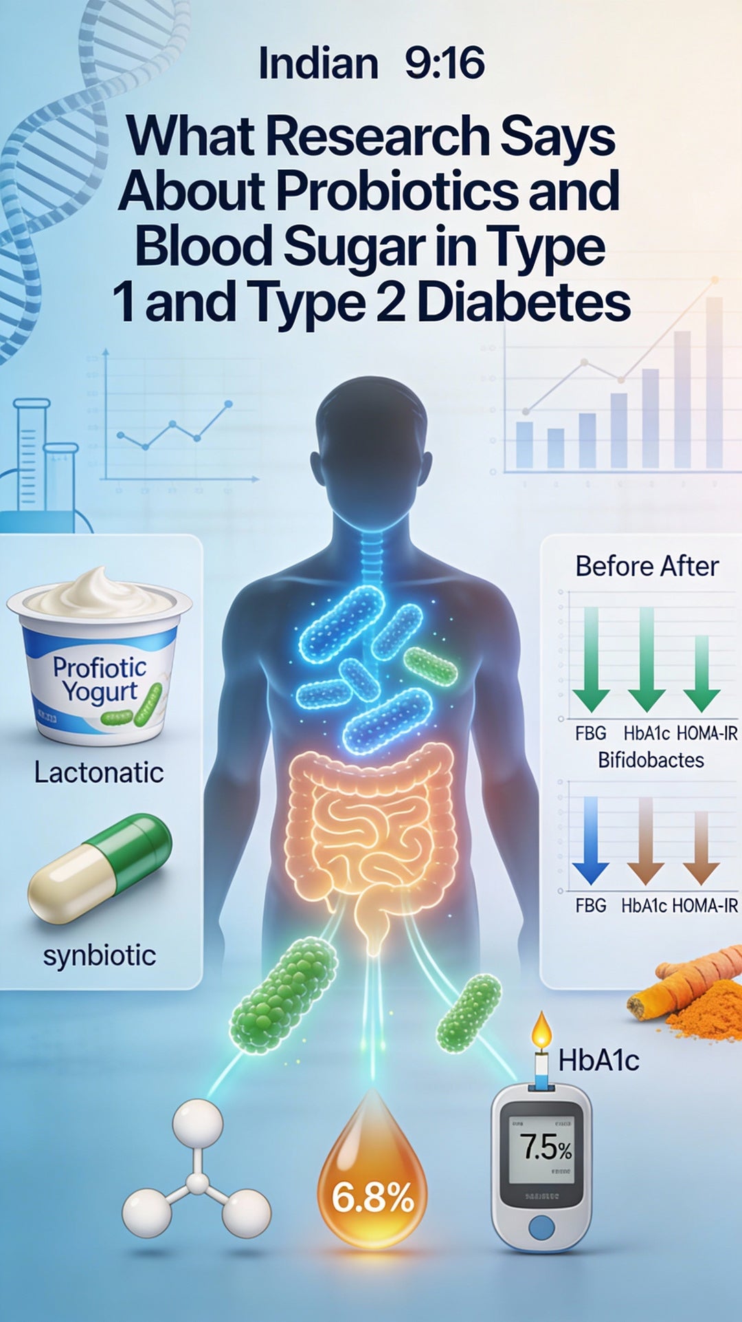 What Research Says About Probiotics and Blood Sugar in Type 1 and Type 2 Diabetes