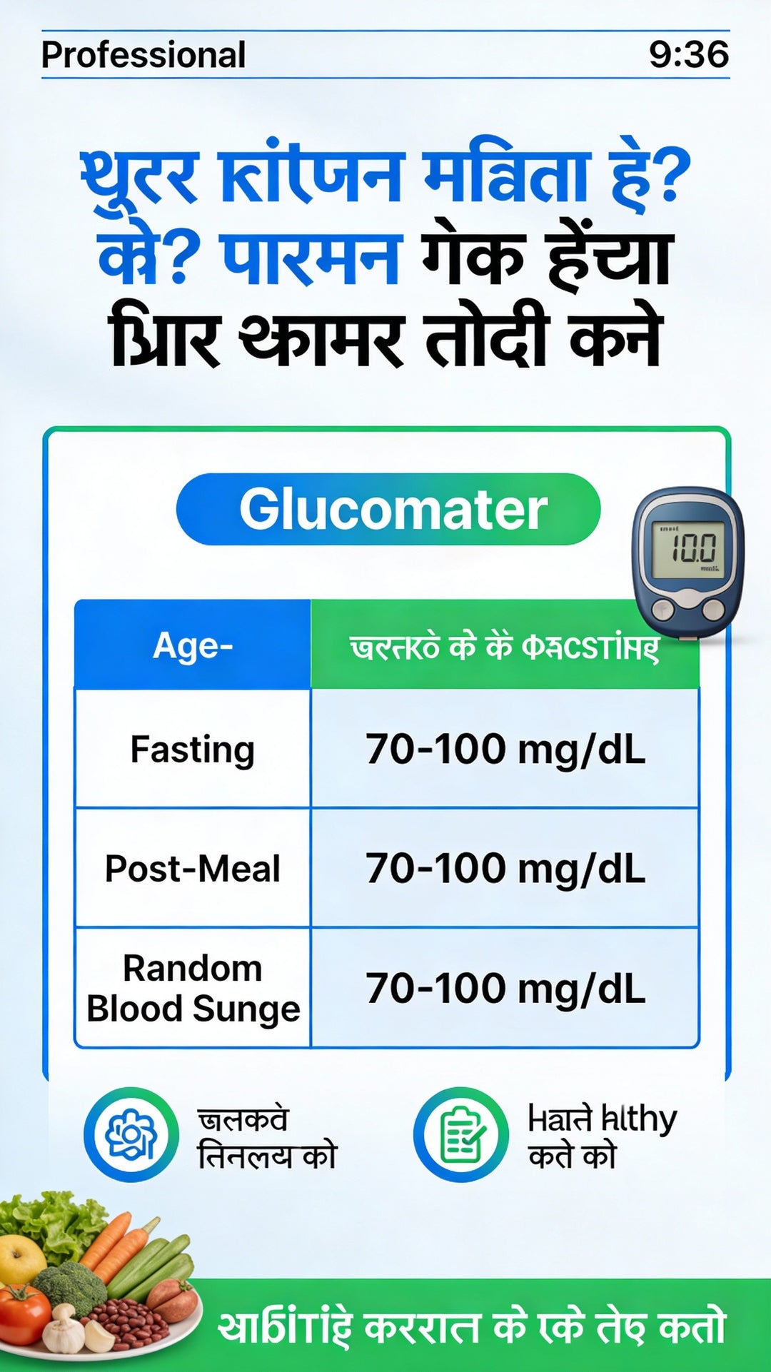 शुगर कितना ज़्यादा है? नॉर्मल ब्लड शुगर रेंज चार्ट हिंदी में