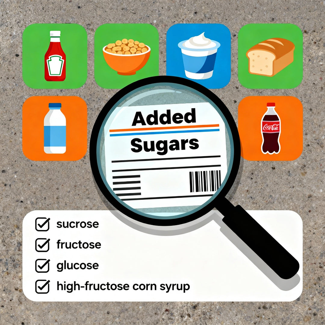 Identifying and eliminating hidden sources of sugar in daily meals.