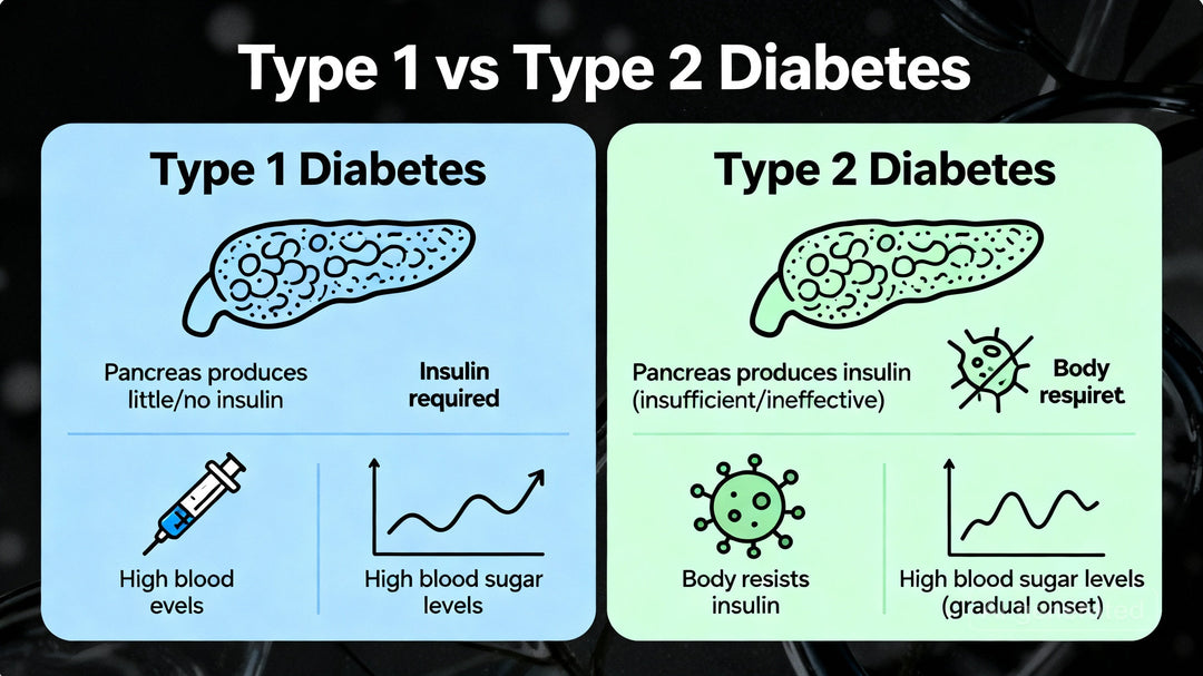 1 और टाइप 2 डायबिटीज़ के बीच अंतर: कारण, लक्षण और उपचार |
