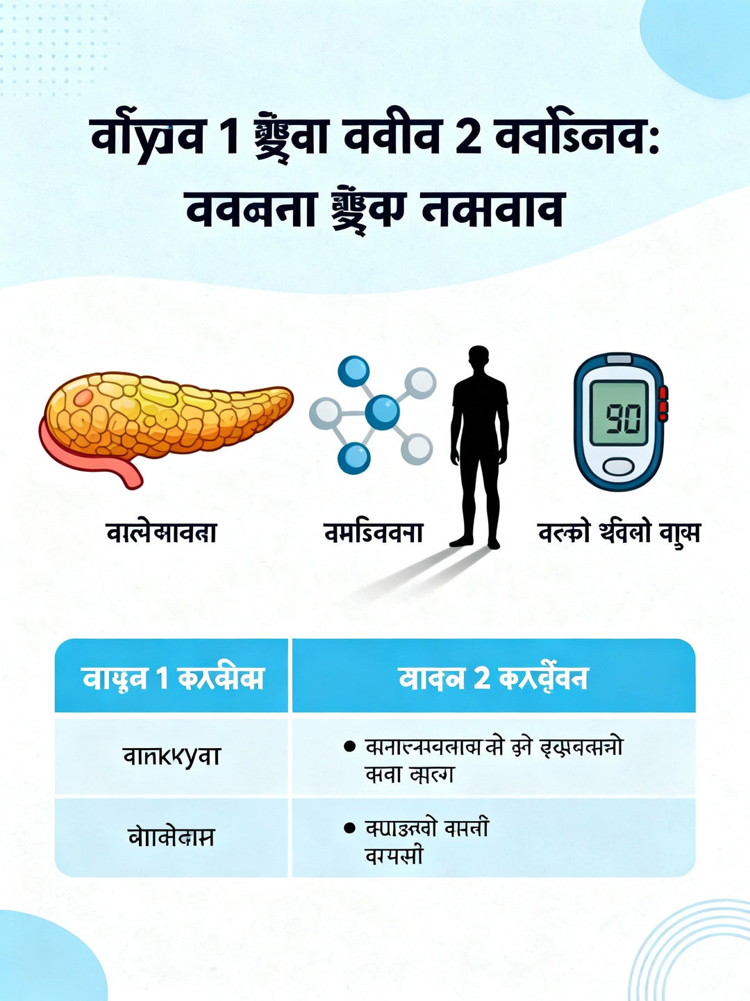 डायबिटीज के दोनों टाइप्स (टाइप 1 और टाइप 2) और उनकी पहचान तथा कारण, विशेषकर कम वजन वाले लोगों में भी डायबिटीज बढ़ना
