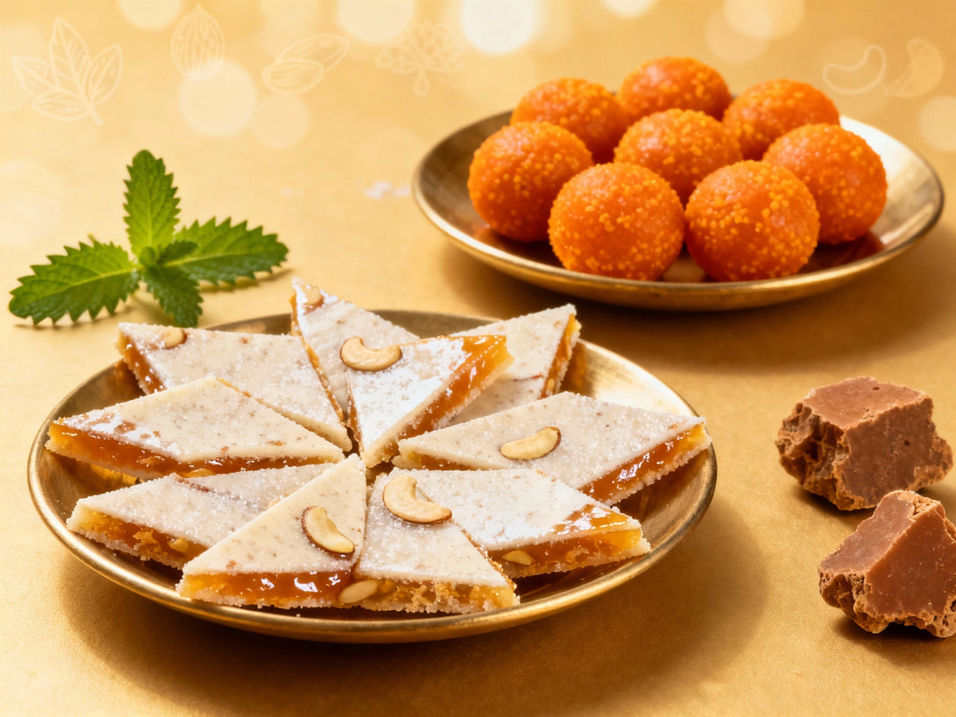 Diabetic-Friendly Indian Mithai: Kaju Katli, Motichoor Ladoo & Badusha Made Healthy