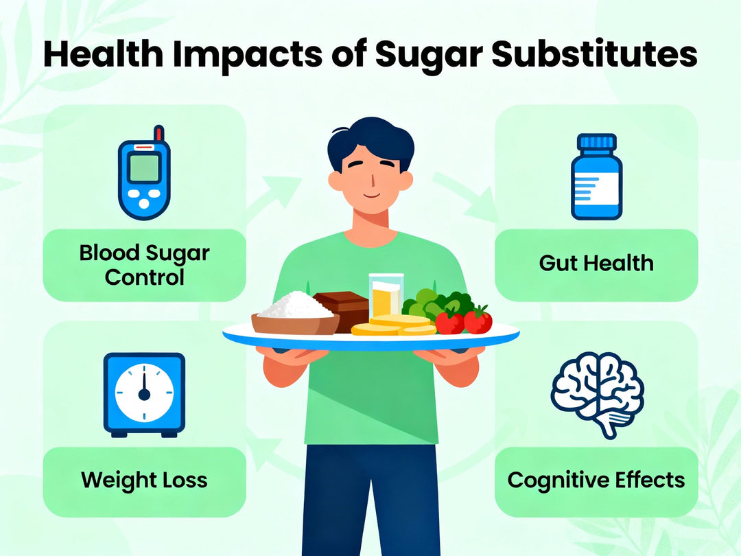 Health Impacts of Sugar Substitutes—Blood Sugar Control, Gut Health, and Weight Loss Trends