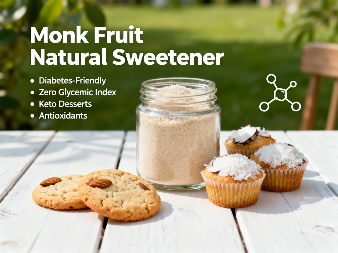 Monk Fruit Sweetener for Diabetes: GI 0, Antioxidant Powerhouse for Keto Desserts.