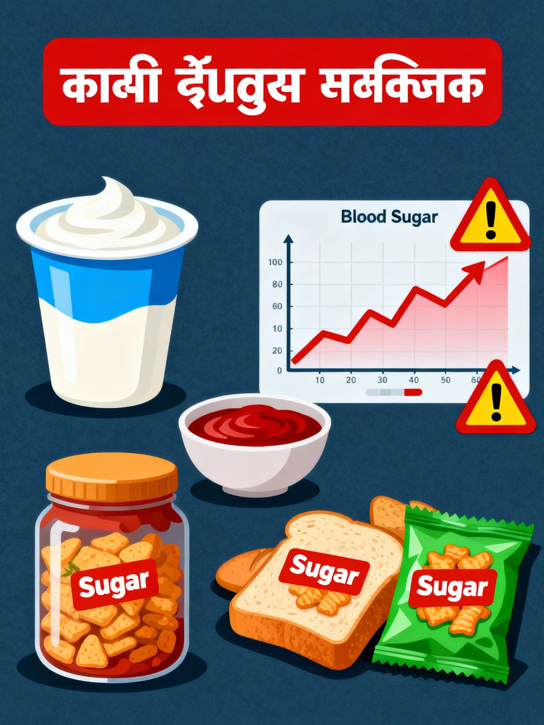 दिनभर की शुगर लोड: छिपी हुई शुगर कैसे आपकी ब्लड शुगर बढ़ा रही है