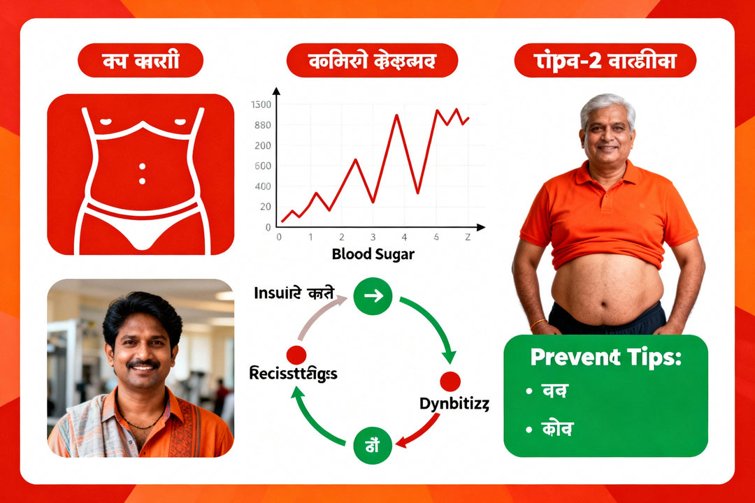 पेट की चर्बी, इंसुलिन रेसिस्टेंस और डायबिटीज: सरल भाषा में कनेक्शन