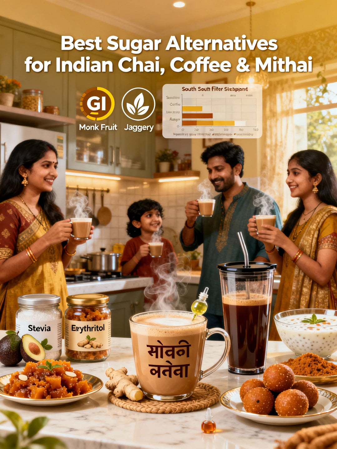 Best Sugar Alternatives for Indian Tea, Coffee and Desserts
