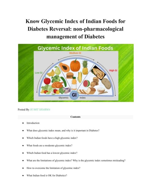 Low Glycemic Index Indian Foods: Millets, Pulses, and Veggies That Help Control Sugar