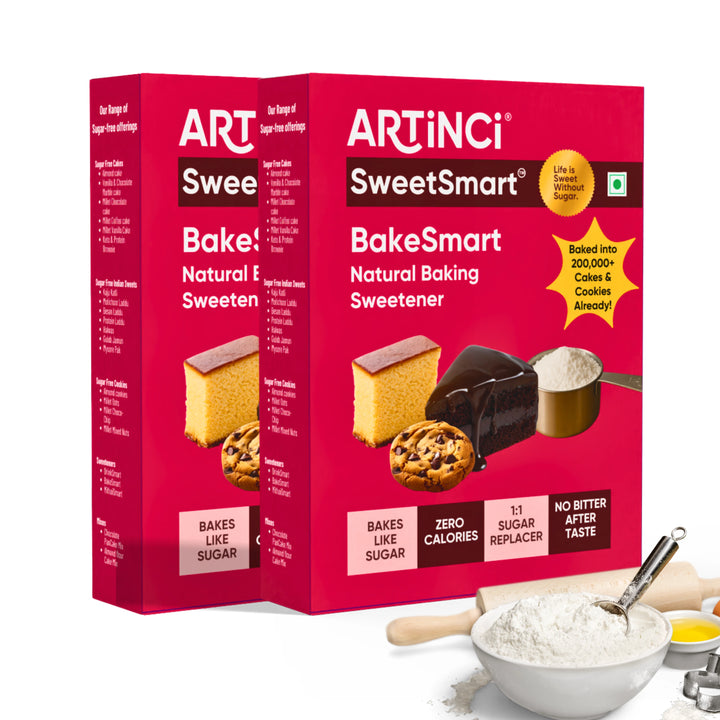 BakeSmart™ by Artinci | Sugar free Sweetener for Healthy Baking – The 1:1 Sugar Replacement with No Aftertaste | Stevia sweetener