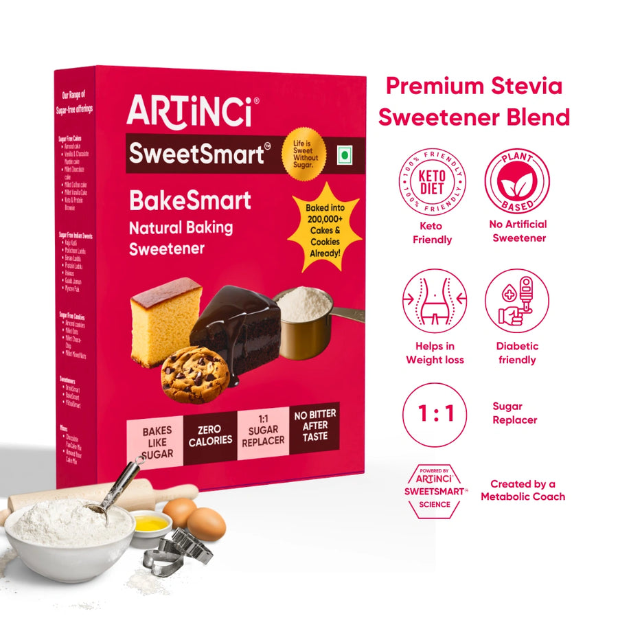Artinci SweetSmart BakeSmart packaging with product details on a white background
