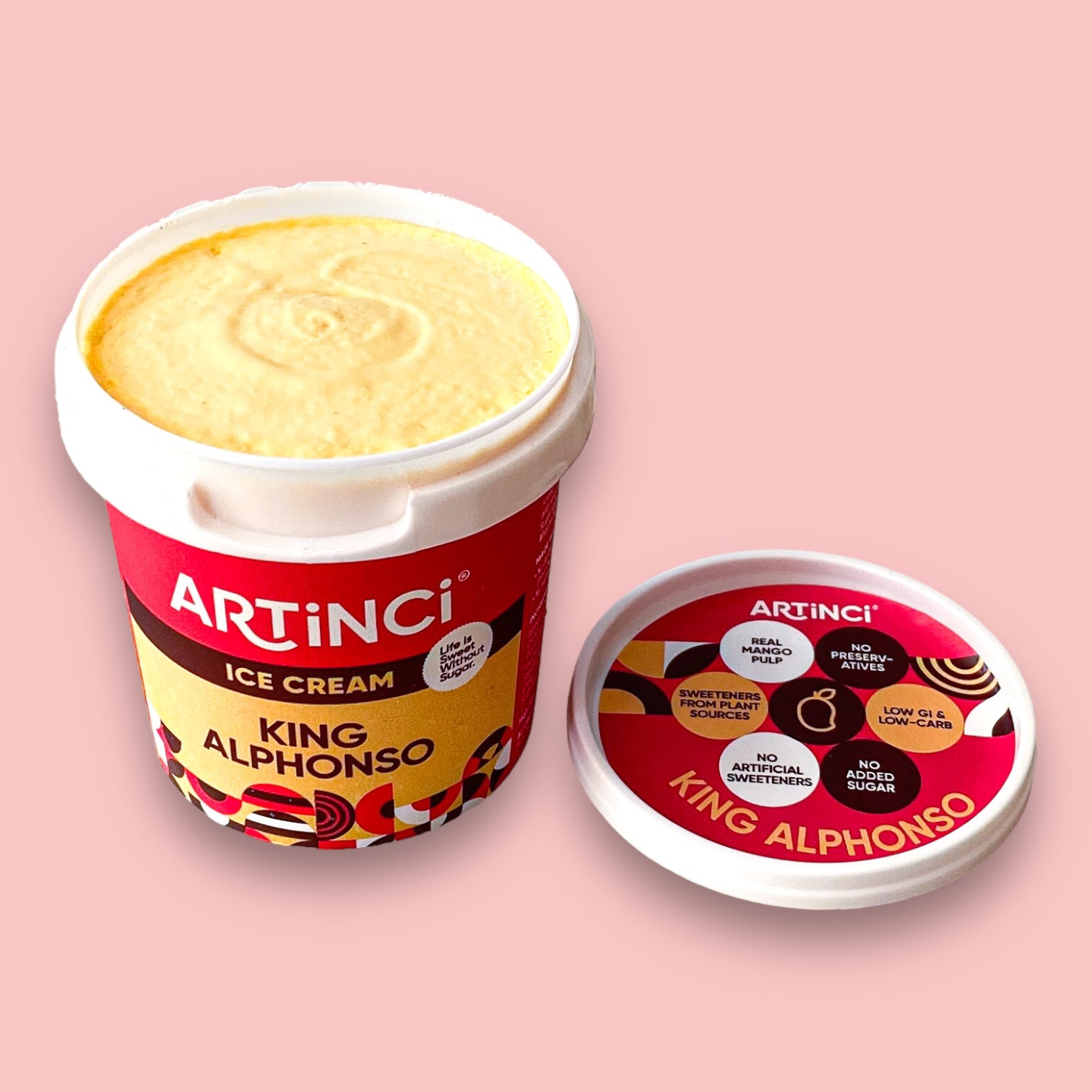 sugarless alphonso mango ice cream