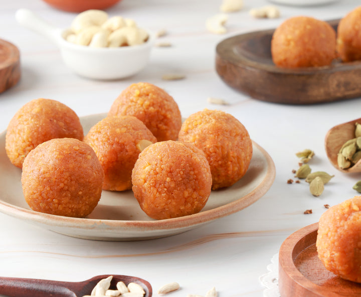 Sugar Free Assorted Laddu Sampler – Pack of 6 (Motichoor, Protein, Besan) | Diabetic Friendly | Zero Maida | Guilt-Free Mithai Trial Box (2 of Each)