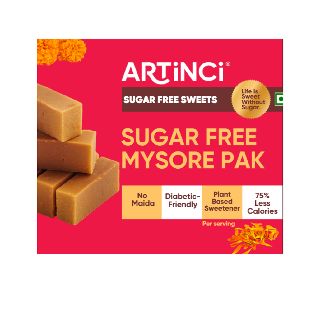 sugar free ghee mysore pak, no maida, no palm oil