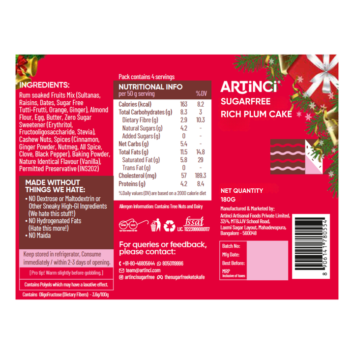 Sugar free Christmas Plum Cake with Egg – Gourmet Fruit & Nut Loaf | Irresistibly Yumm!