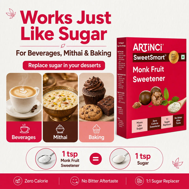 works like sugar monk fruit