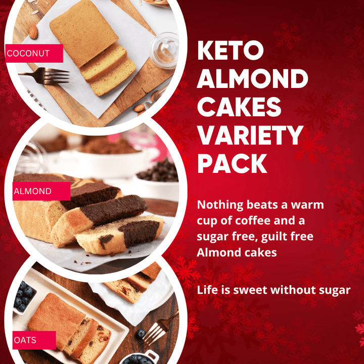 Assorted sugar free cakes box - Almond flour cakes, Keto, Diabetic friendly - Artincisugar - freediabetic - friendlyweightloss