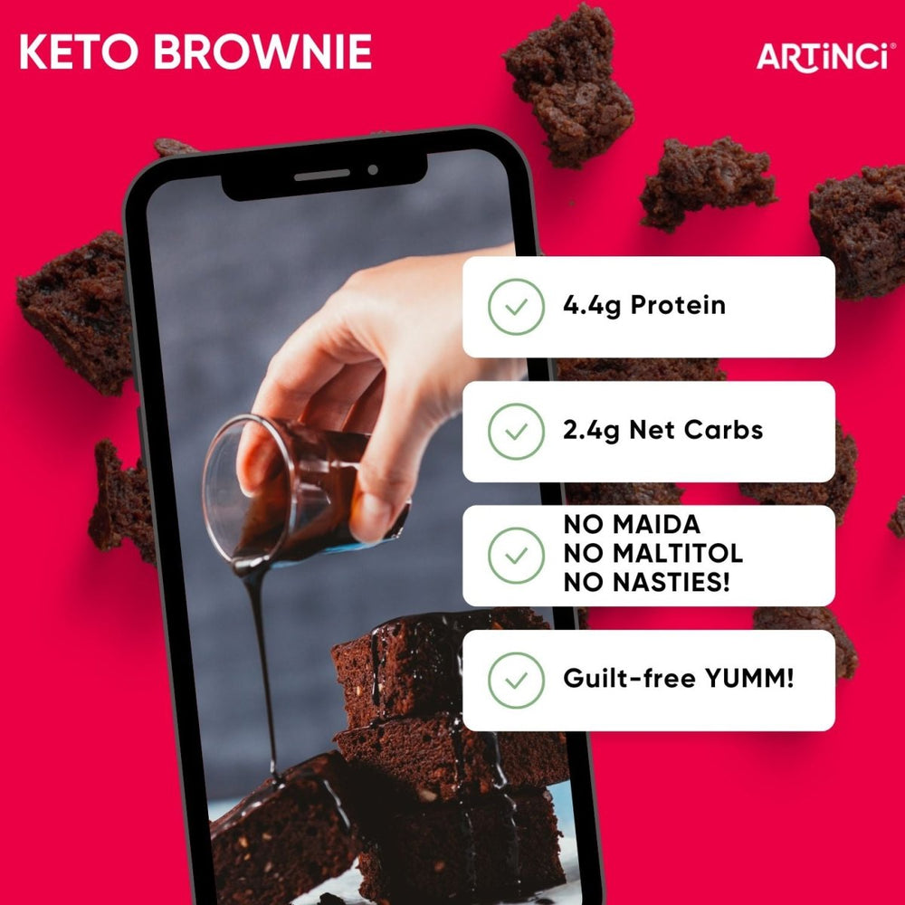 Brownie - Sugar Free, Diabetic Friendly (contains egg) - Artinci#sugar - free##diabetic - friendly##weightloss#