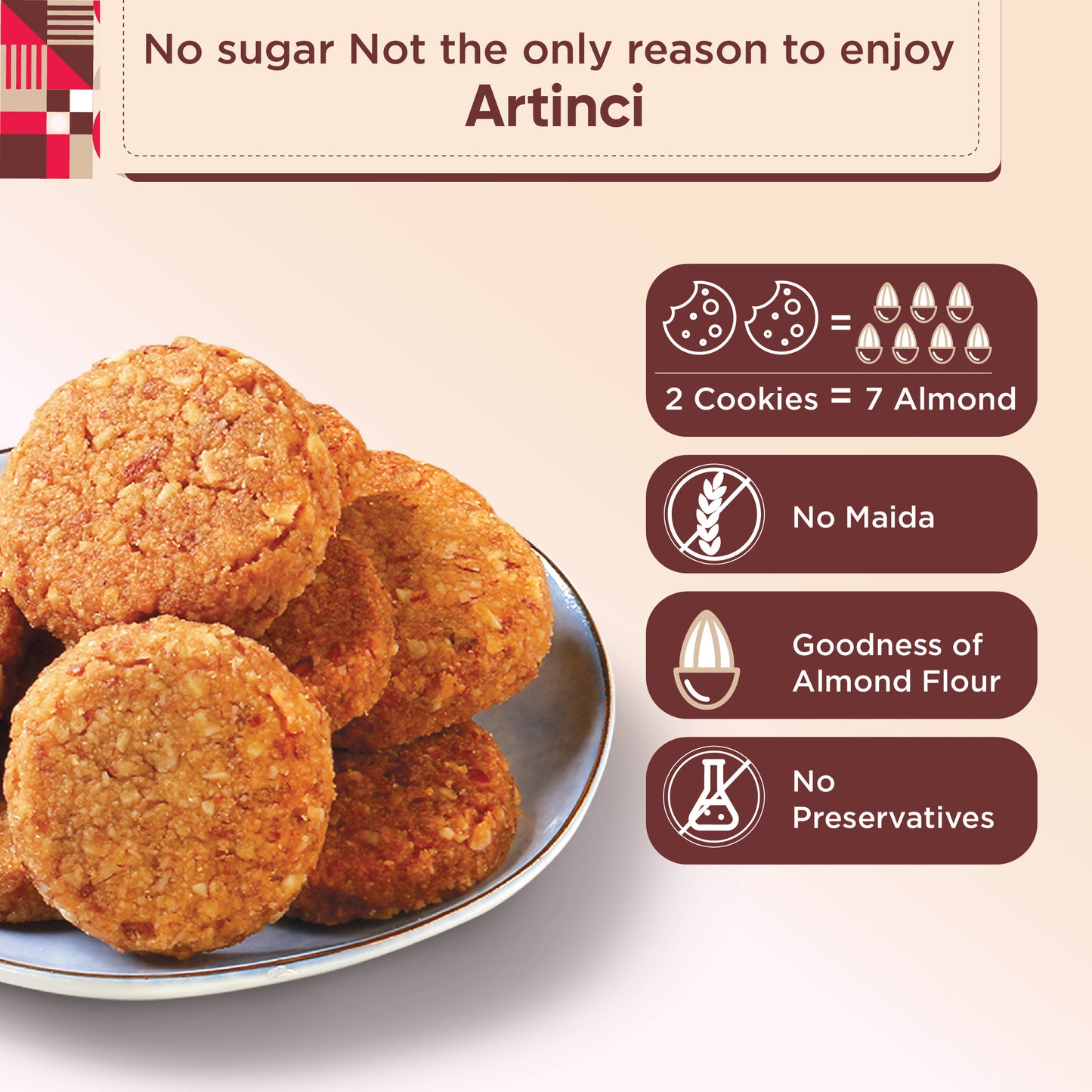 Almond Cookies - Sugar Free, Gluten Free, Keto