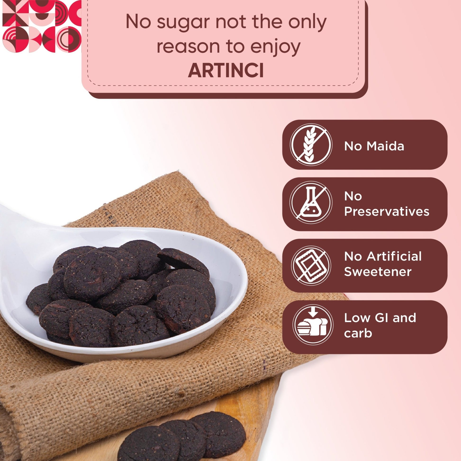 Double Dark Chocolate Cookies- Keto | Diabetic Friendly | Sugar Free | Low Carb - Artinci#sugar-free##diabetic-friendly##weightloss#