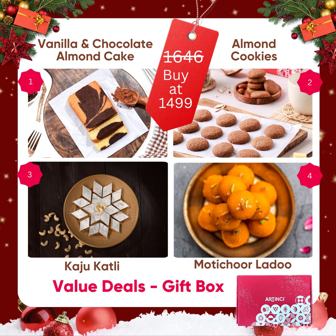 Gift Box #2 - Cakes, Cookies & Sweets - Artinci#sugar-free##diabetic-friendly##weightloss#