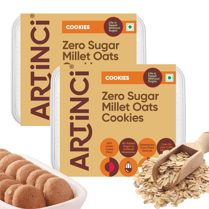Oats Cookies | Multigrain Millet | Zero Sugar | Low Carb, Diabetic Friendly - Artinci#sugar - free##diabetic - friendly##weightloss#