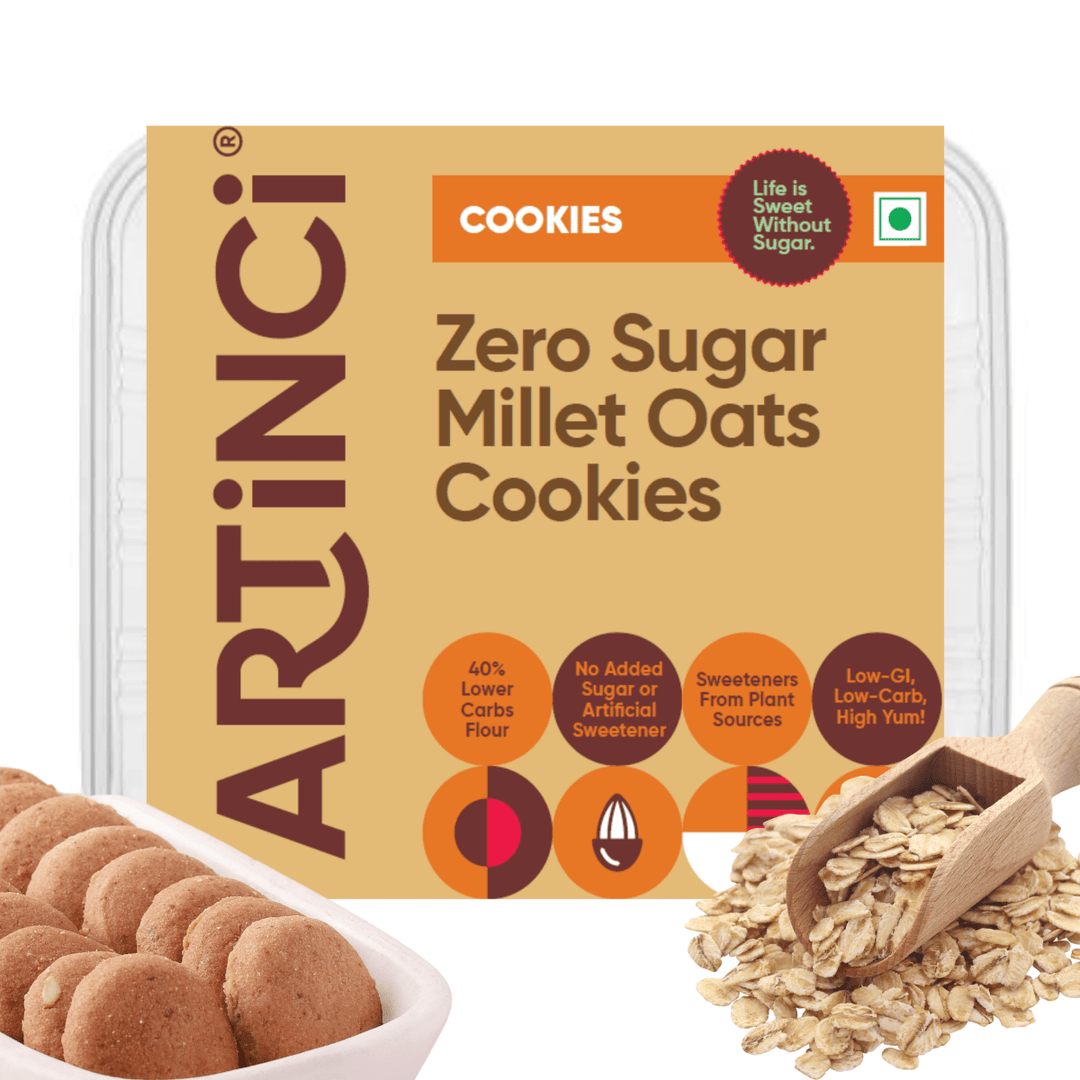 Oats Cookies | Multigrain Millet | Zero Sugar | Low Carb, Diabetic Friendly - Artinci#sugar - free##diabetic - friendly##weightloss#