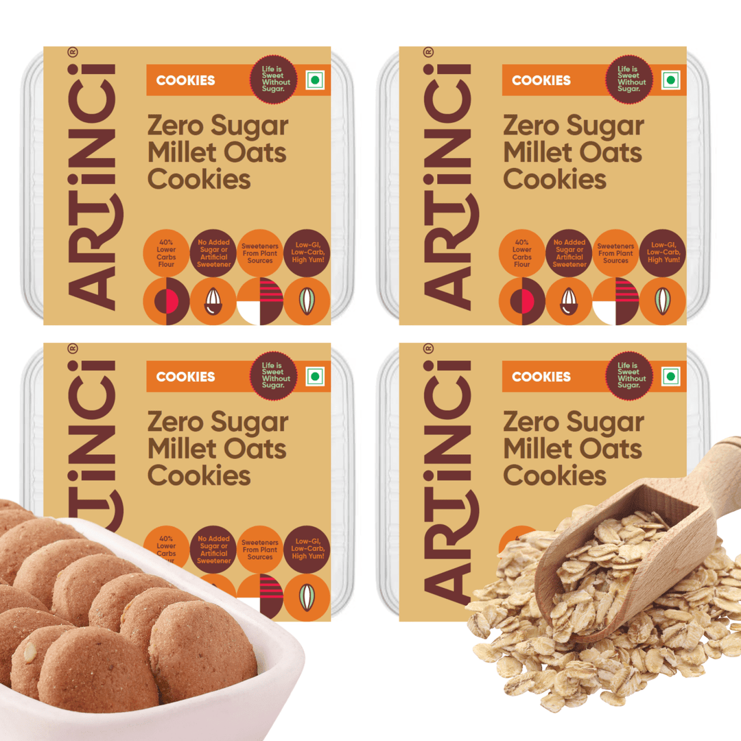 Oats Cookies | Multigrain Millet | Zero Sugar | Low Carb, Diabetic Friendly - Artinci#sugar - free##diabetic - friendly##weightloss#