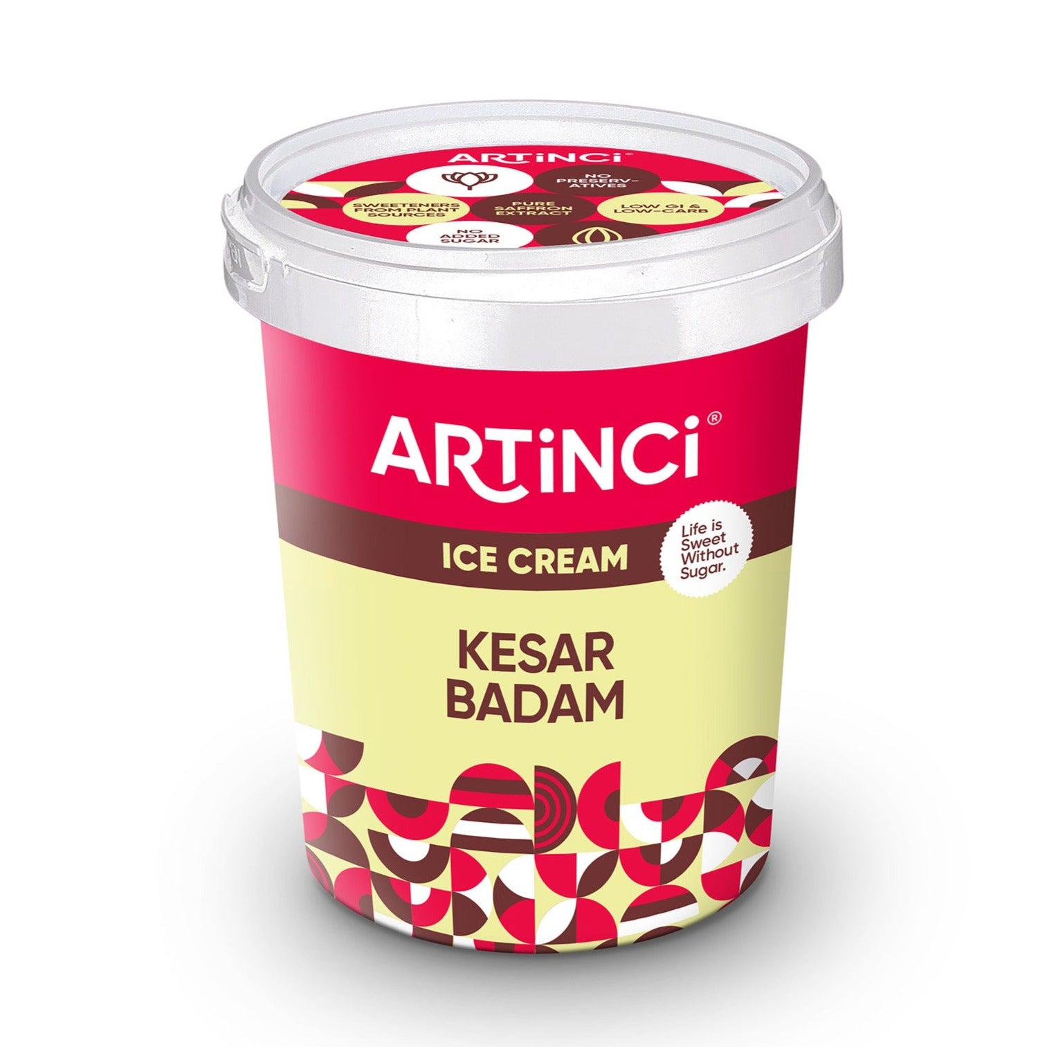 Sugar Free Kesar Badam Ice Cream 