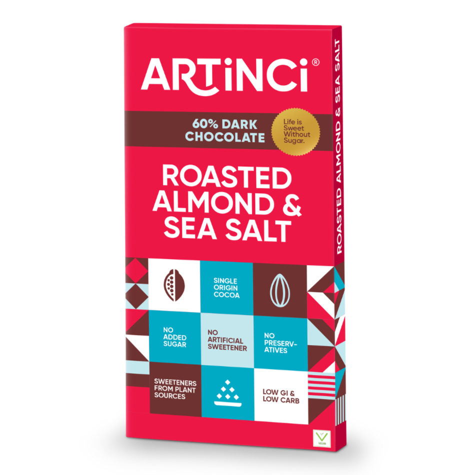 roasted almond chocolate sugar free artinci