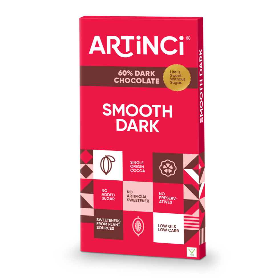 Smooth dark sugar free chocolate artinci