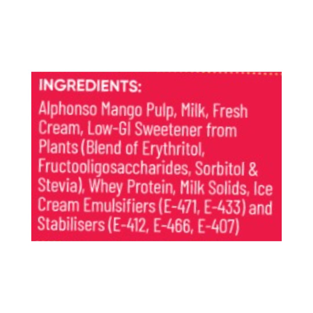 Sugar Free Alphonso Mango Ice Cream Ingredients